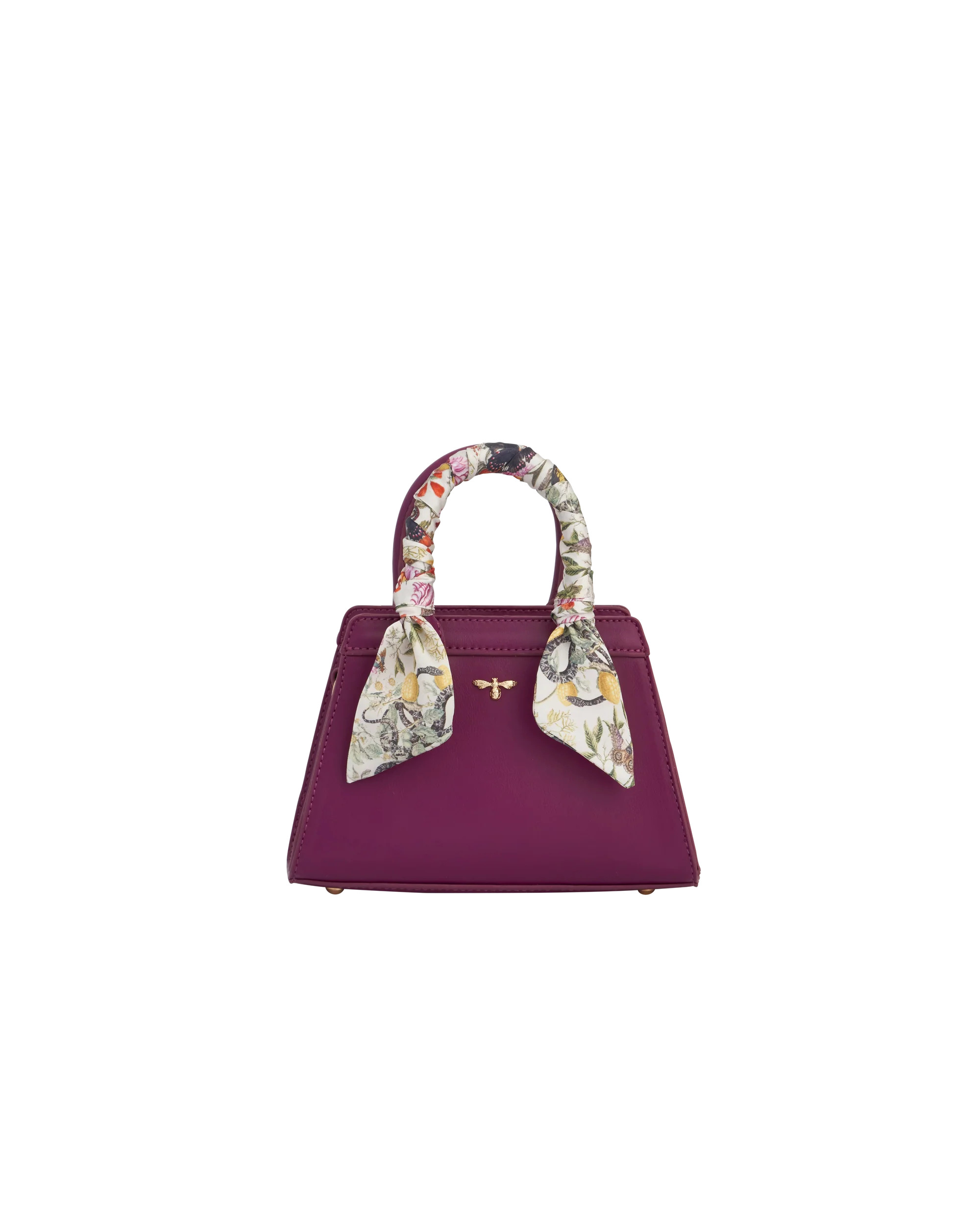 Floral Engravings Mini Plum Tote | Fable England