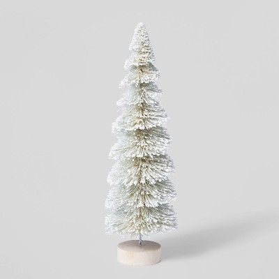 Tall Glitter Bottle Brush Tree Decorative Figurine - Wondershop™ | Target