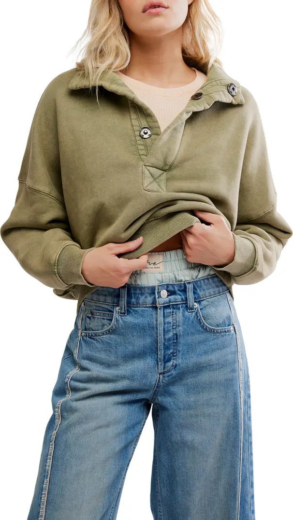 Free People Timeless Cotton Blend Pullover | Nordstrom | Nordstrom