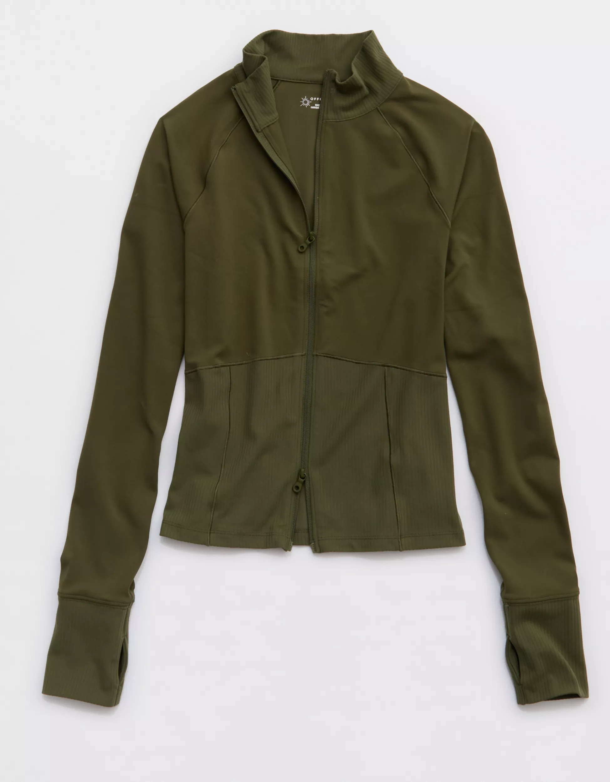 OFFLINE By Aerie Real Me Long Sleeve Mock Neck Full Zip | Aerie
