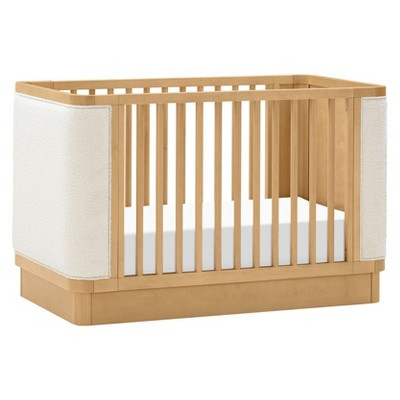 Babyletto Bondi Boucle 4-in-1 Convertible Crib with Toddler Bed Conversion Kit - Honey with Ivory Boucle | Target