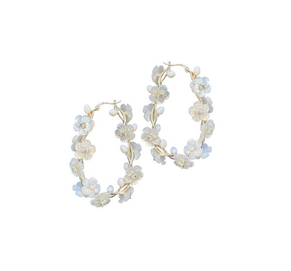 Blooming Vines Loops + White Buds | Nicola Bathie Jewelry