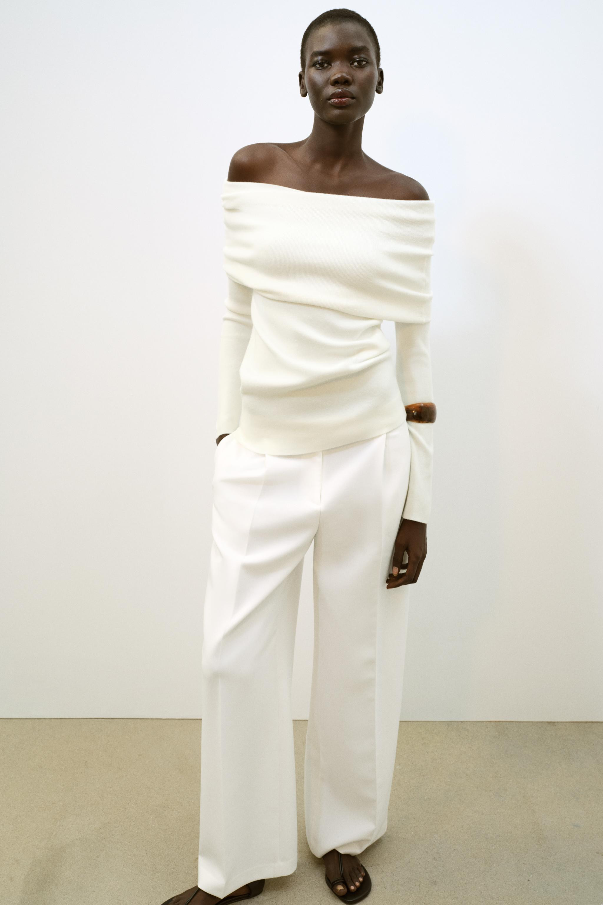 OFF-SHOULDER KNIT JUMPER | Zara UK