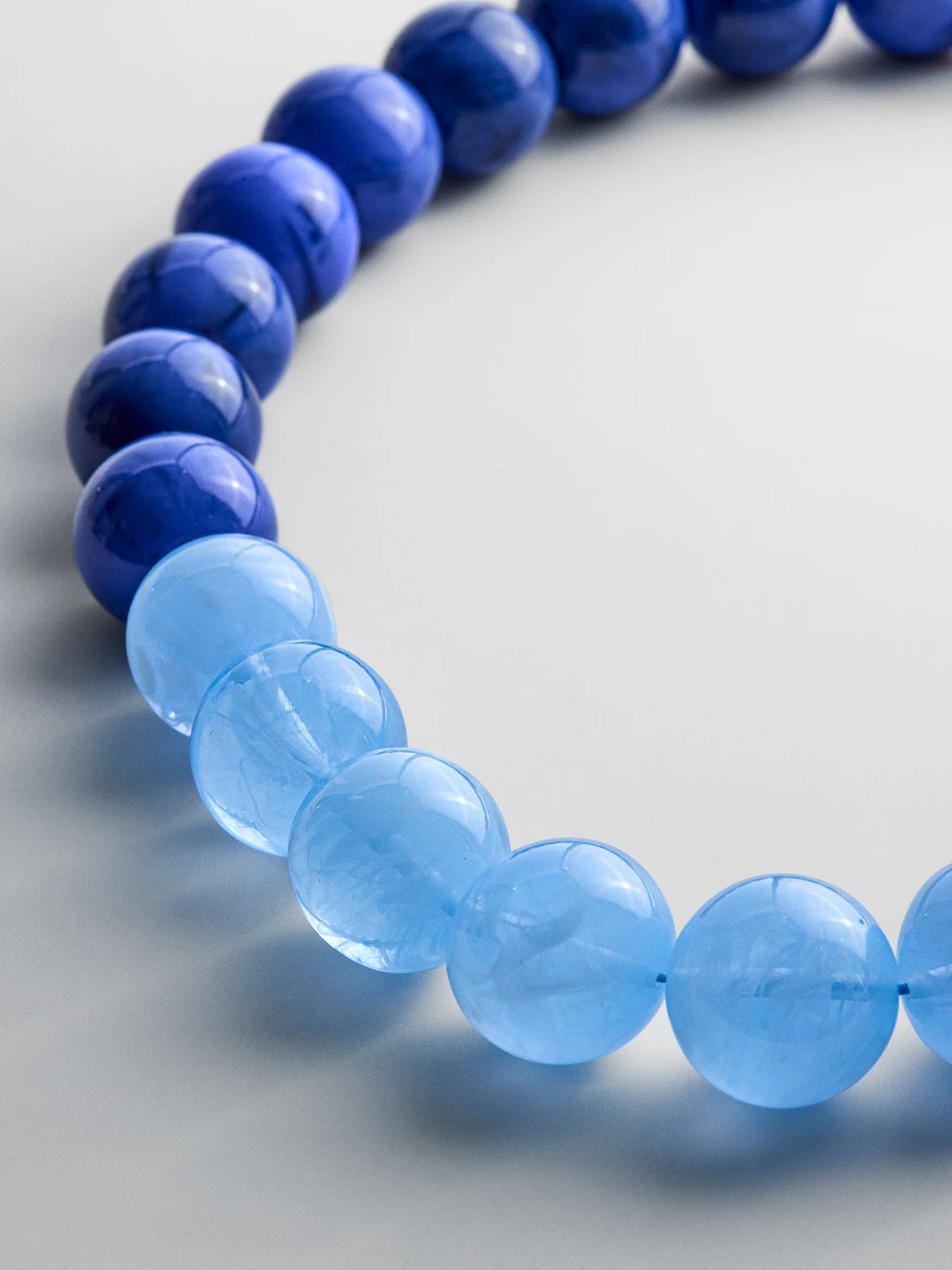 Jane Beaded Necklace - Lapis/Blue Lace Agate | BaubleBar