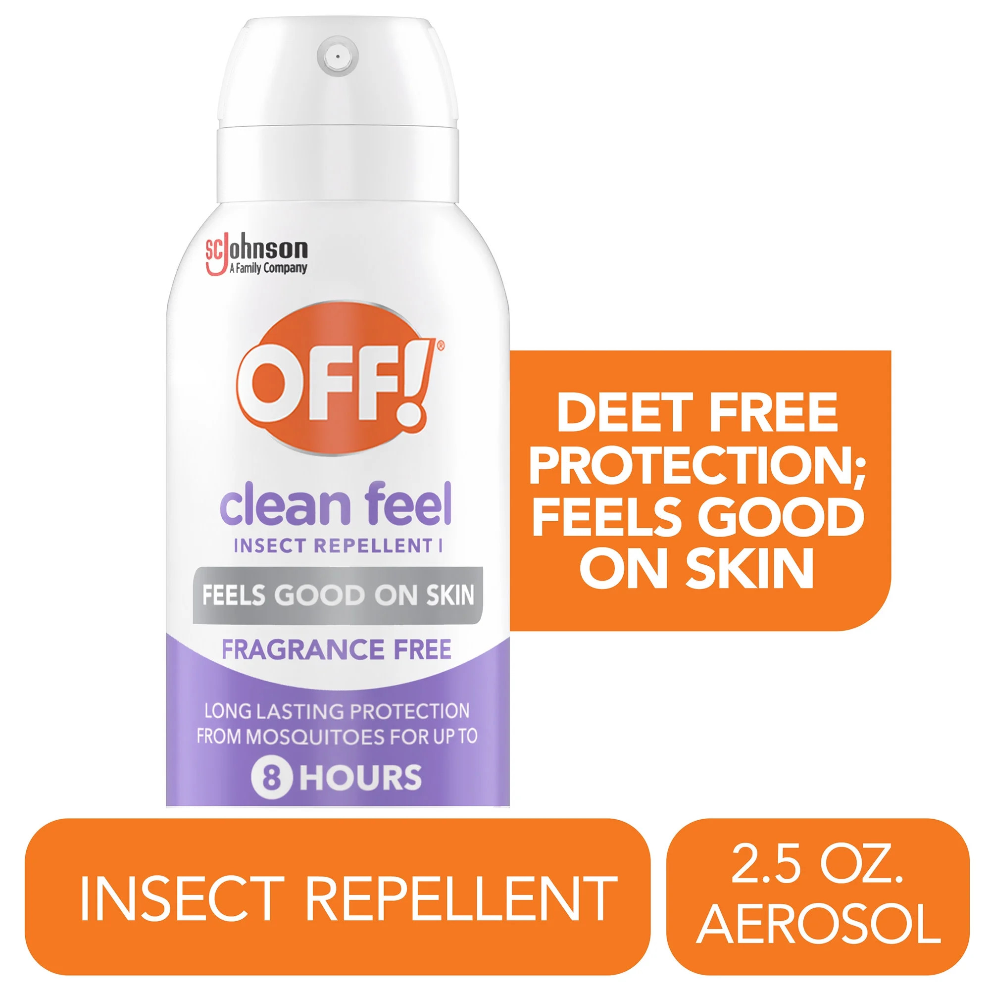 OFF! Clean Feel Travel Size Insect Repellent Aerosol, Fragrance-Free Bug Spray for Lasting Protec... | Walmart (US)