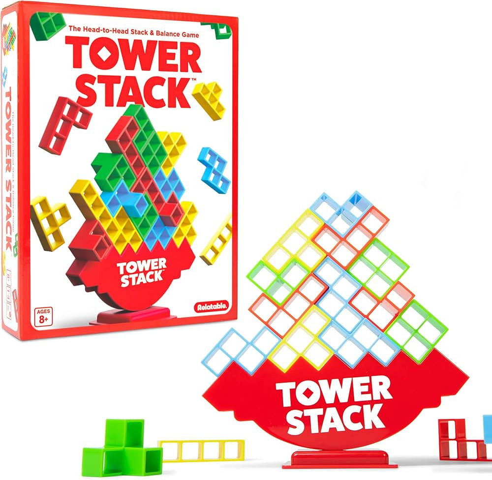 Tower Stack by Relatable, Exciting Tower Game for Kids & Adults Family Game Night, Fun Stacking a... | Amazon (US)