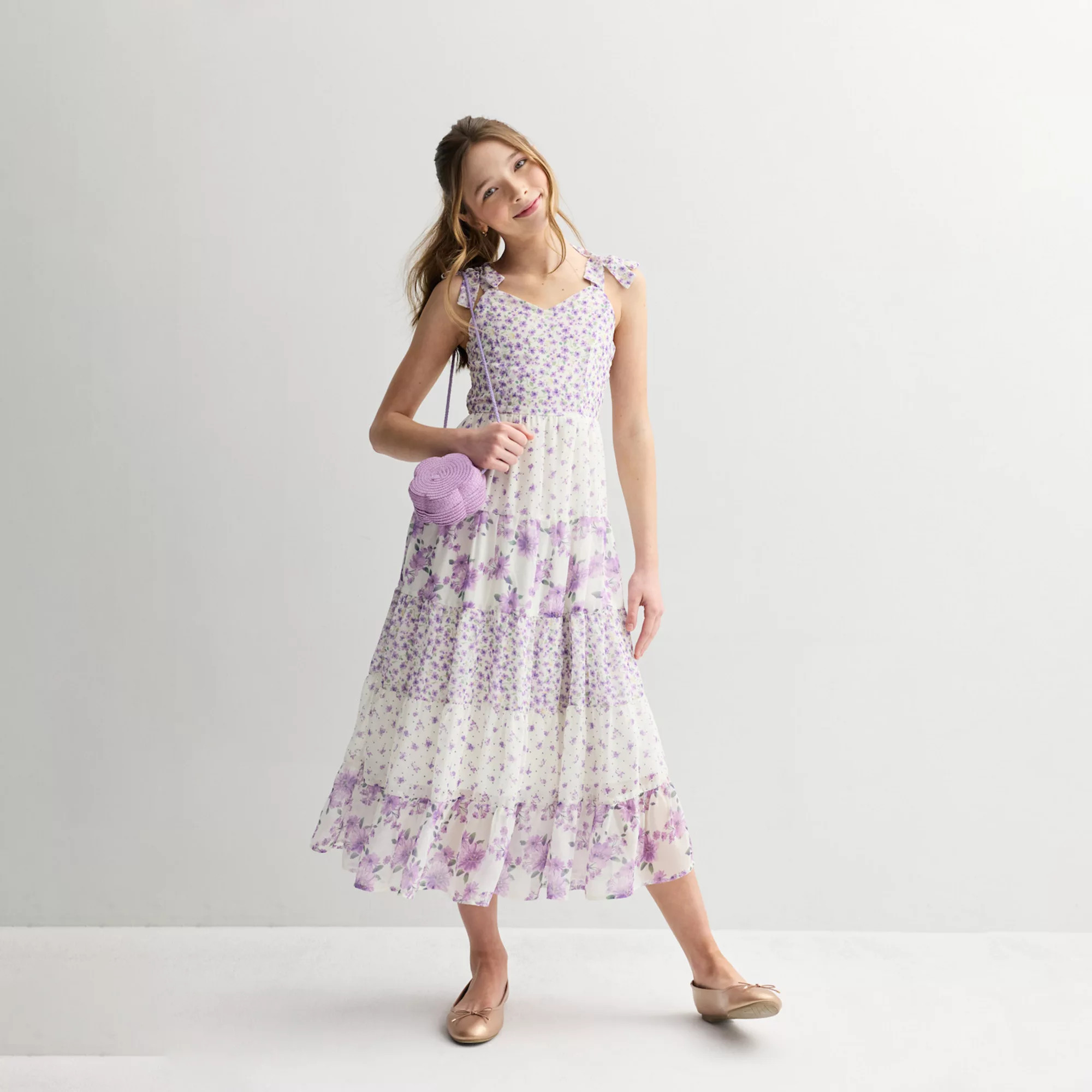 Girls 7-16 Speechless Floral Maxi Dress with Purse | Kohl's