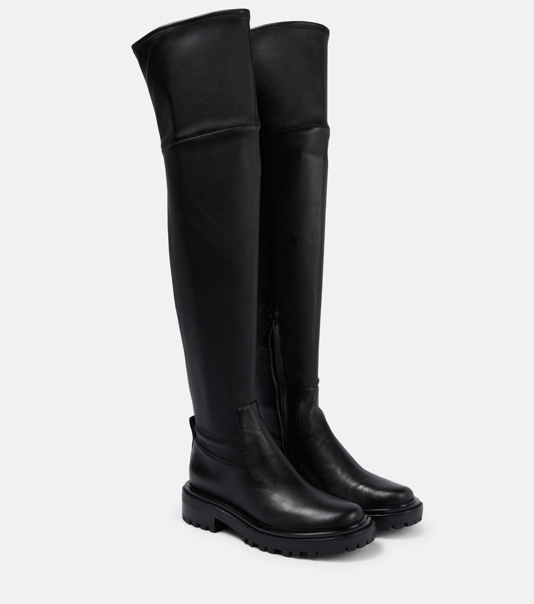 Utility Lug leather over-the-knee boots | Mytheresa (US/CA)