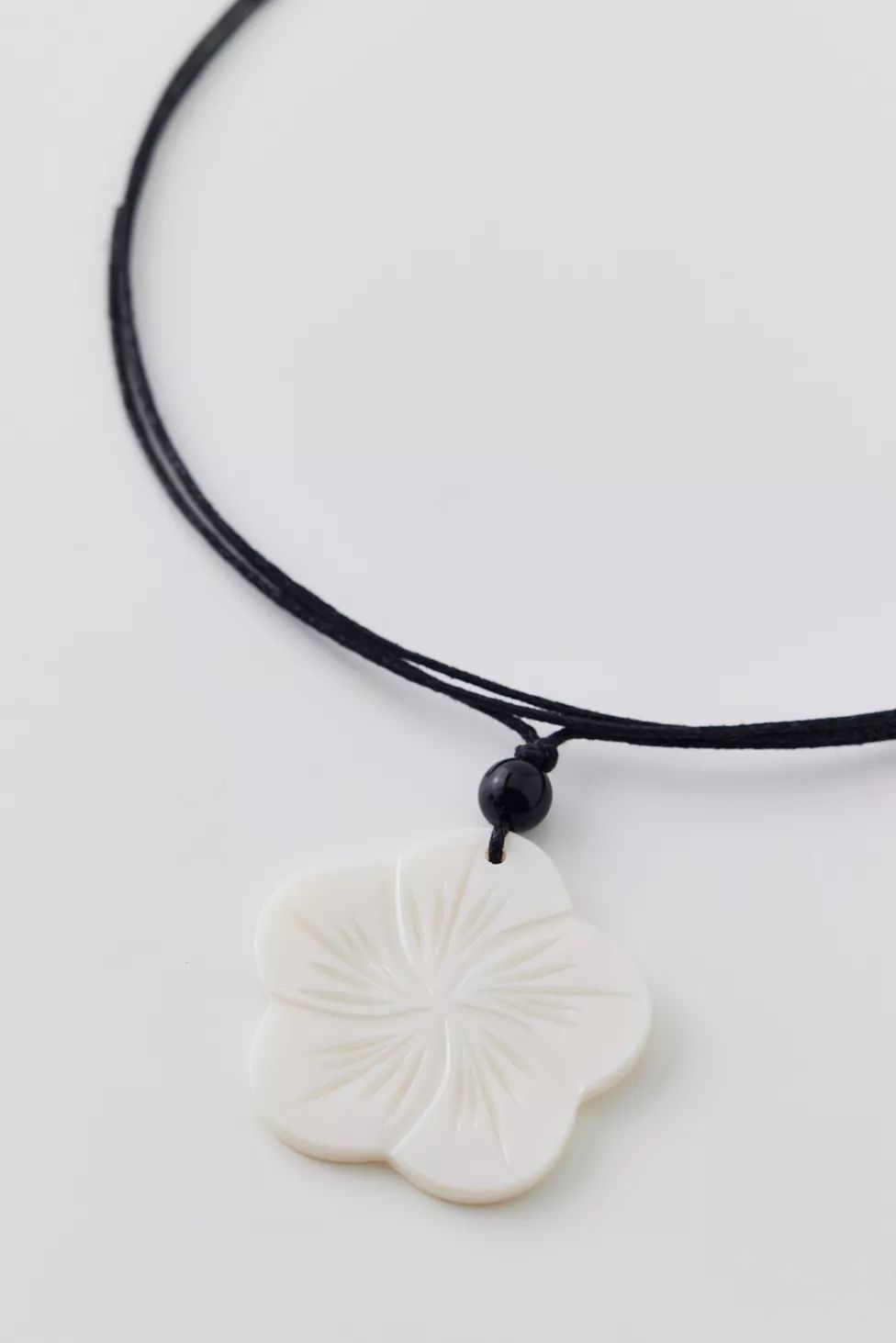 Hibiscus Flower Corded Wrap Necklace | Urban Outfitters (US and RoW)