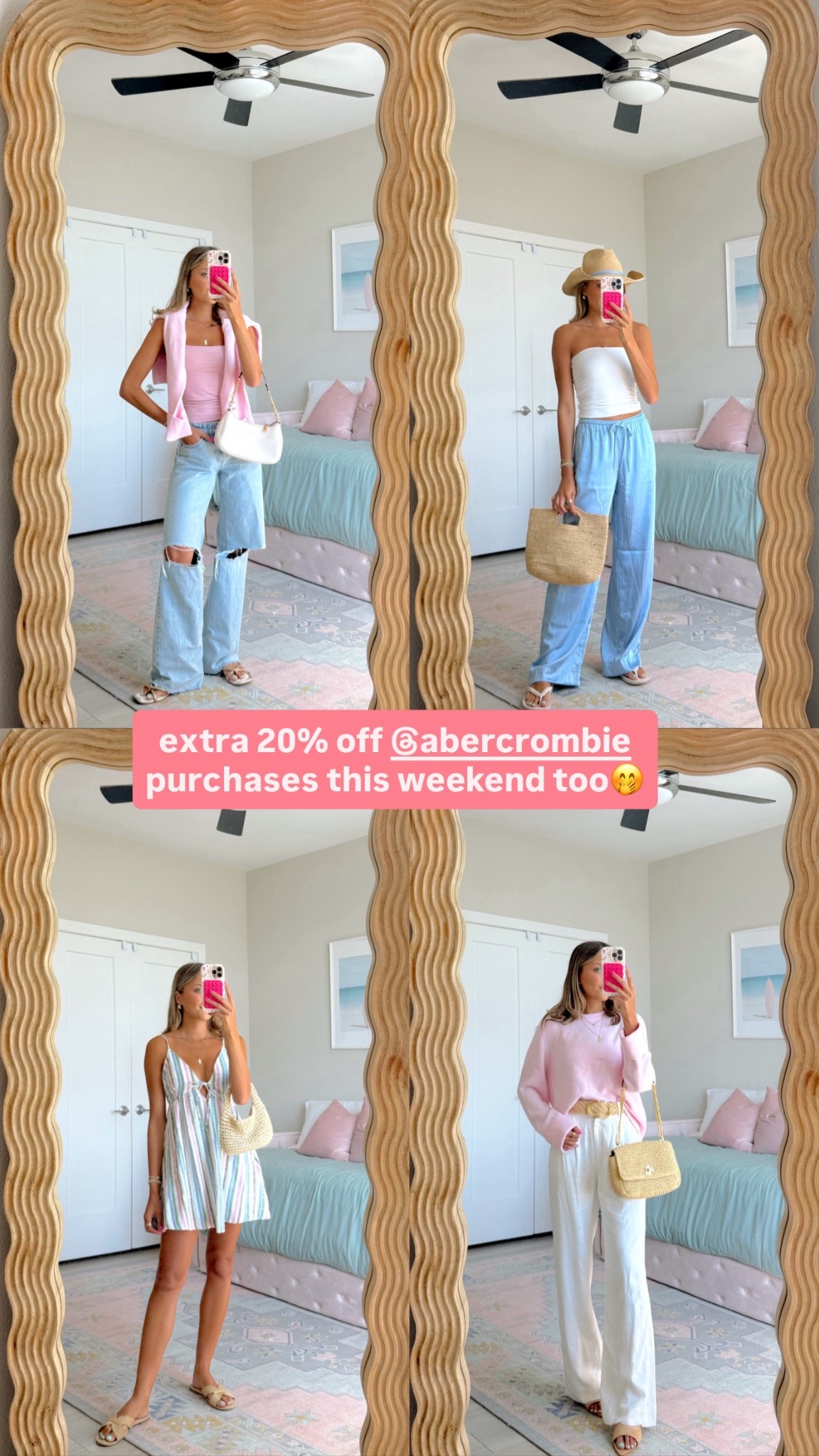 Abercrombie sale this weekend! So many spring favorites all under $100 with the 20% off sale! 24 in denim and XS in tanks and sweaters 

#LTKootd