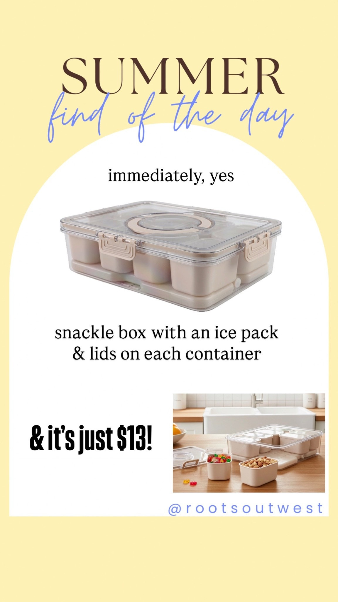 Summer snackle box that includes an ice pack. Also love that each snack section has a lid.

#LTKmomlife
