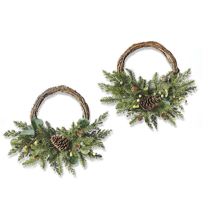 Majestic Holiday Chairback Wreaths, Set of Two | Frontgate | Frontgate