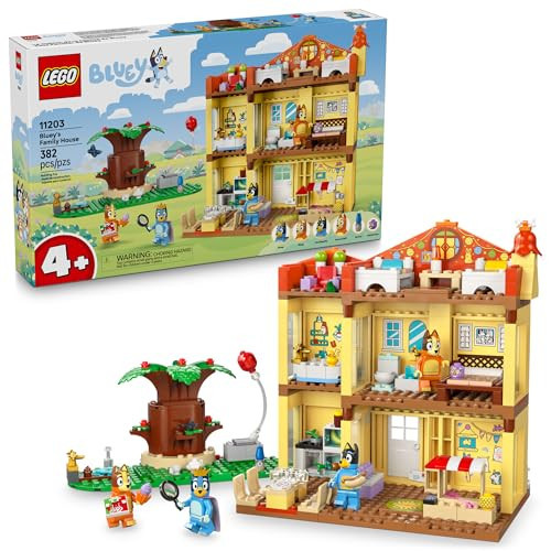 LEGO Bluey: Bluey’s Family House - Toddler Toy for 4 Year Old Boys and Girls - House Playset Includes Bluey and 5 Popular Characters - Great Birthday Gift Idea for Preschoolers - 11203 | Amazon (US)
