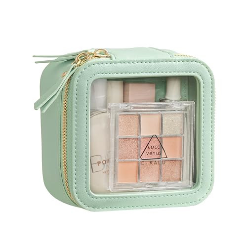 HBlife Small Makeup Bag for Purse Cute Mini Makeup Bag Cosmetic Bag Travel Clear Makeup Pouch Case Organizer Leather Make Up Toiletry Bag Transparent Storage Bag(Green) | Amazon (US)