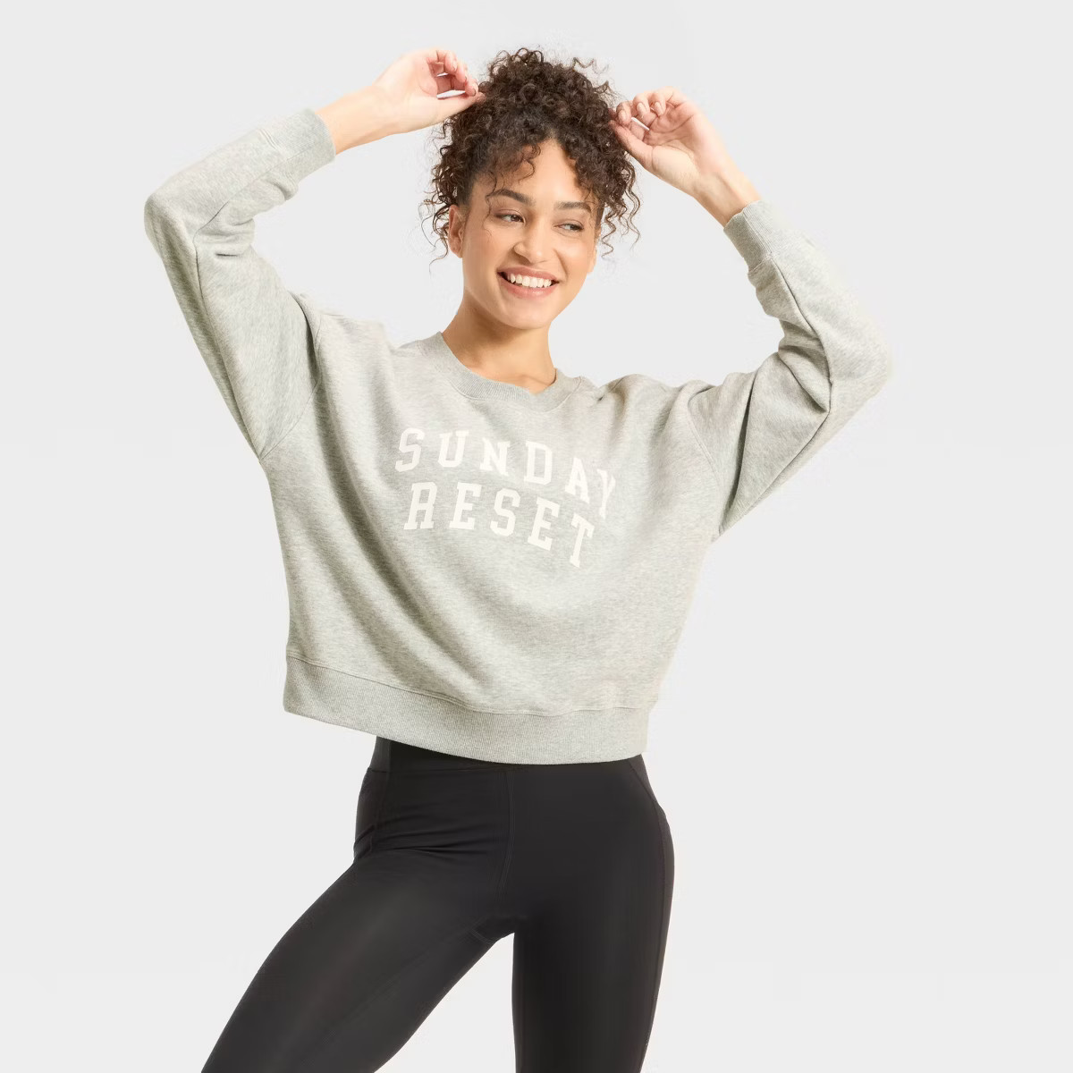 Women's French Terry Crewneck Sweatshirt - All In Motion | Target