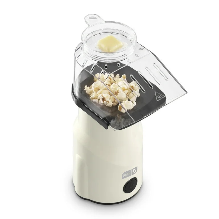 Dash Hot Air Fresh Popcorn Popper with Butter Melting Tray, Compact, Cream | Walmart (US)