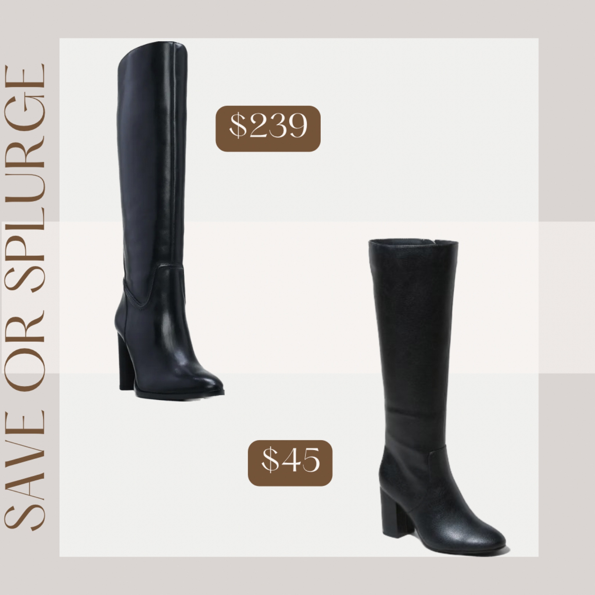 Save or Splurge Sunday! I’m going to start sharing similar fashion finds every Sunday so you can decide whether you want to save or splurge! 

Y’all boots | target find | fall boots 

#LTKstyletip #LTKshoecrush #LTKHolidaySale