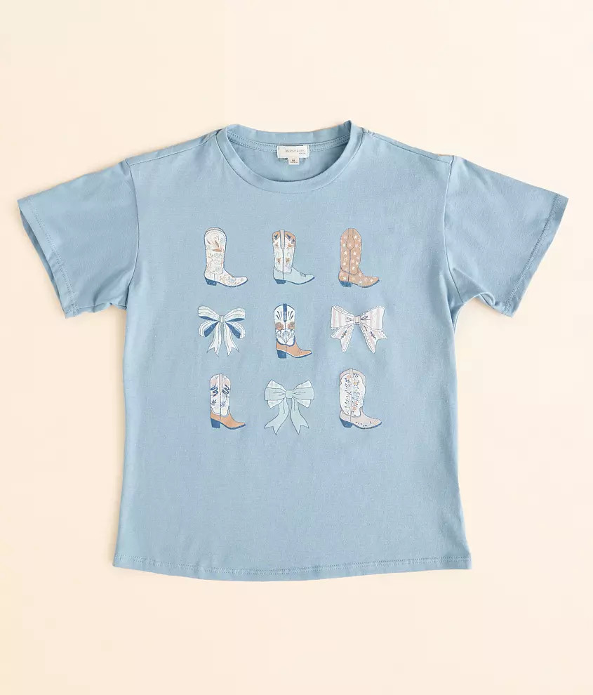 Girls - Bows & Boots T-Shirt | Buckle