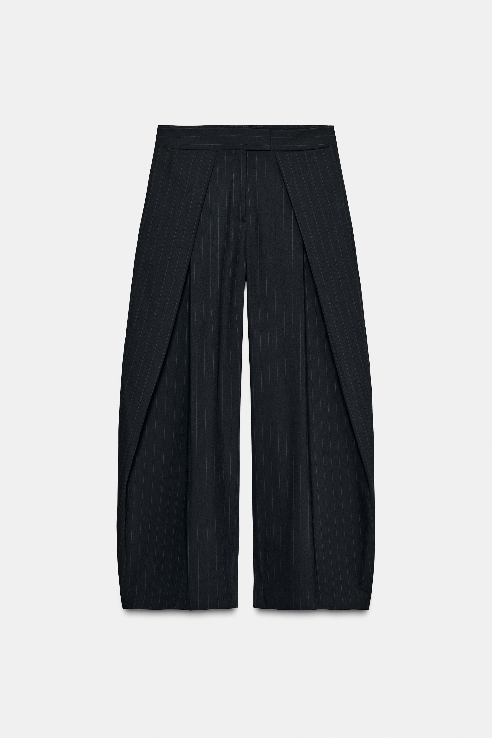 ZW COLLECTION PINSTRIPE PLEATED PANTS | Zara US