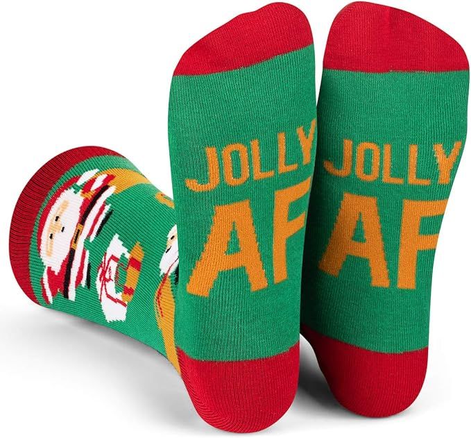 Funny Christmas Socks For Men & Women (It's Lit, Jolly Santa, Gnomes & Cookies) | Amazon (US)