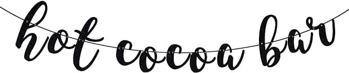 Hot Cocoa Bar Banner, Hot Cocoa Bar Decorations, It’s Cold Outside Bar Sign, Wintertime Holiday... | Amazon (US)