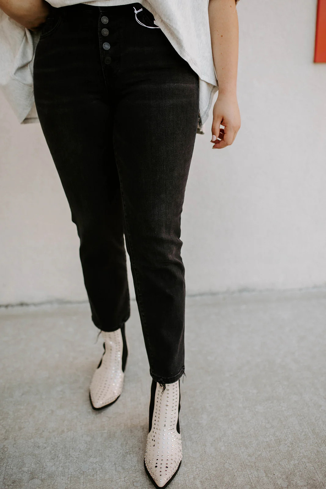 High Rise Ankle Straight Jeans- Flying Monkey | The Rowe Boutique