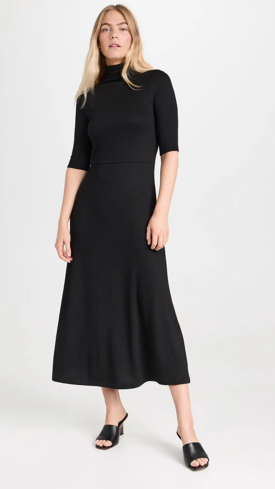 Vince Elbow Sleeve Turtleneck Dress | Shopbop | Shopbop