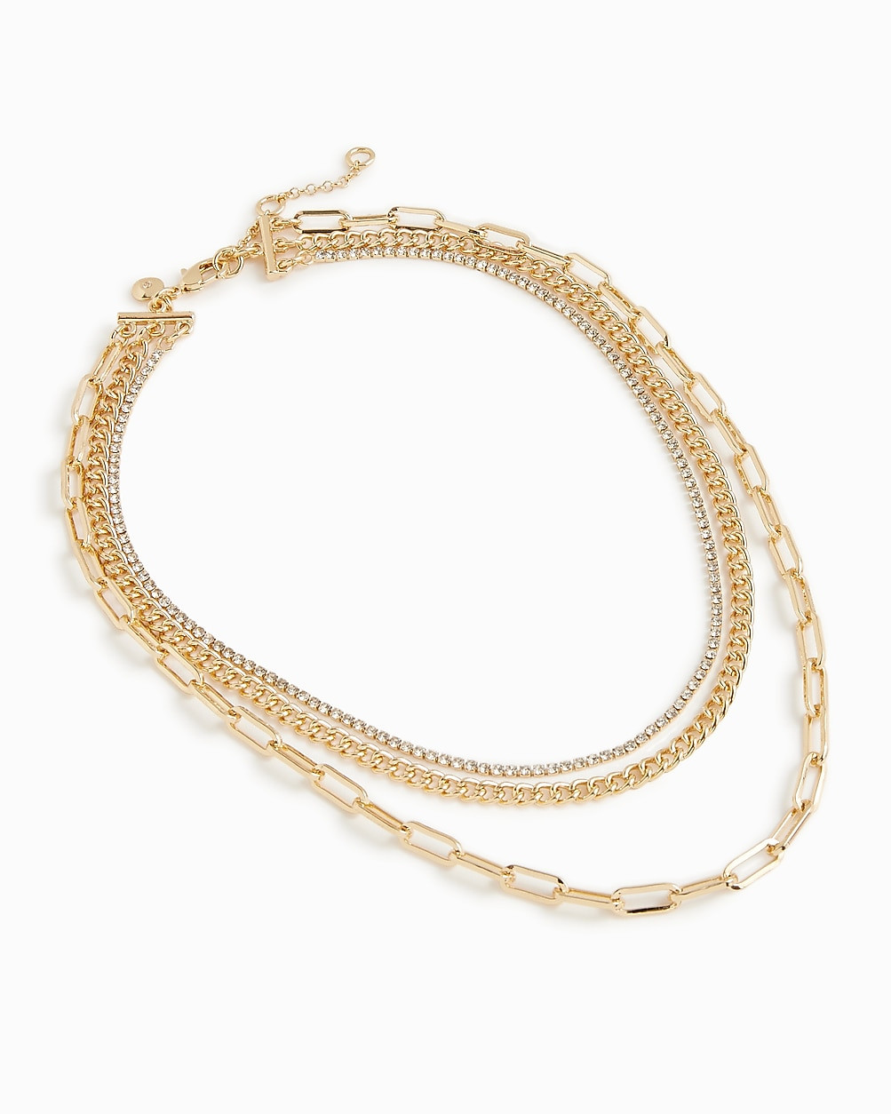 Crystal chain layered necklace | J.Crew Factory