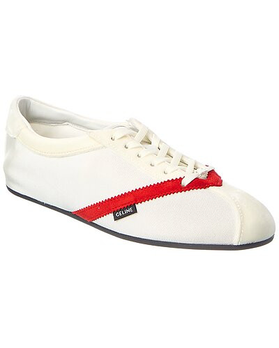 Logo Velvet & Leather Sneaker | Rue La La