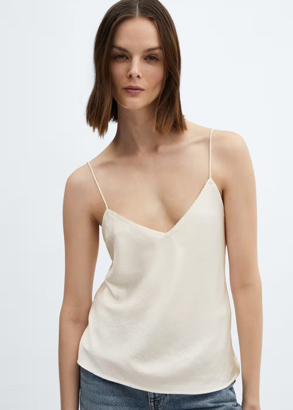 Spaghetti strap top | MANGO (UK)