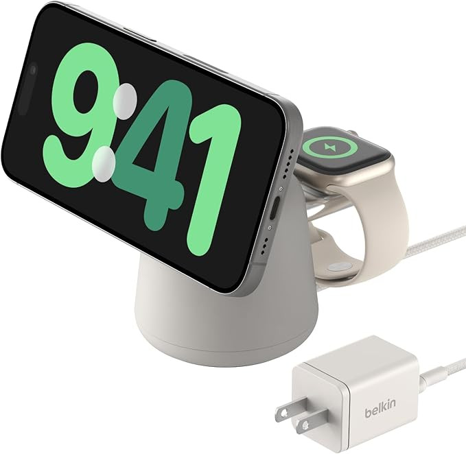 Belkin 2-in-1 MagSafe Wireless Charging Dock 15W Fast Charge iPhone Charger Compatible with iPhon... | Amazon (US)