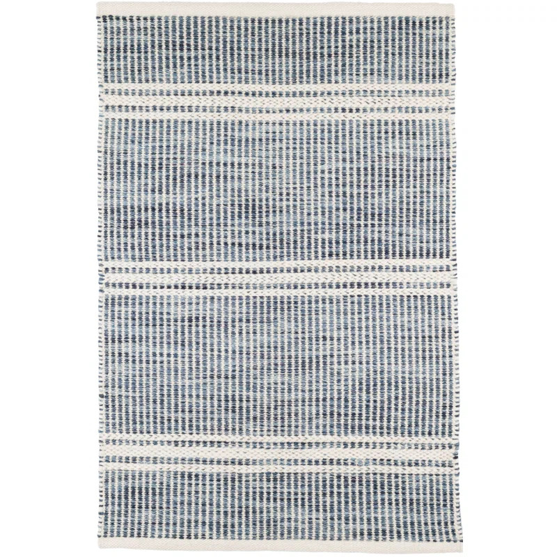 Malta Striped Handmade Flatweave Wool Gray/Ivory Area Rug | Wayfair Professional