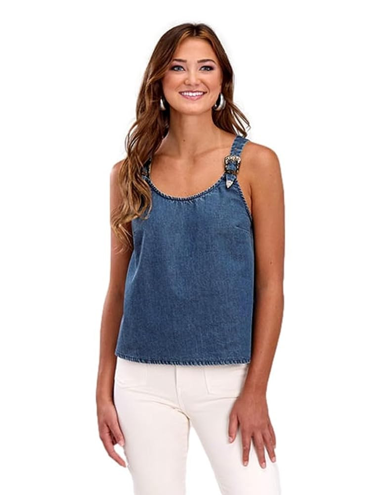 ROPER Western Shirt Womens Sleeveless Denim Blue 03-052-0594-4057 BU | Amazon (US)