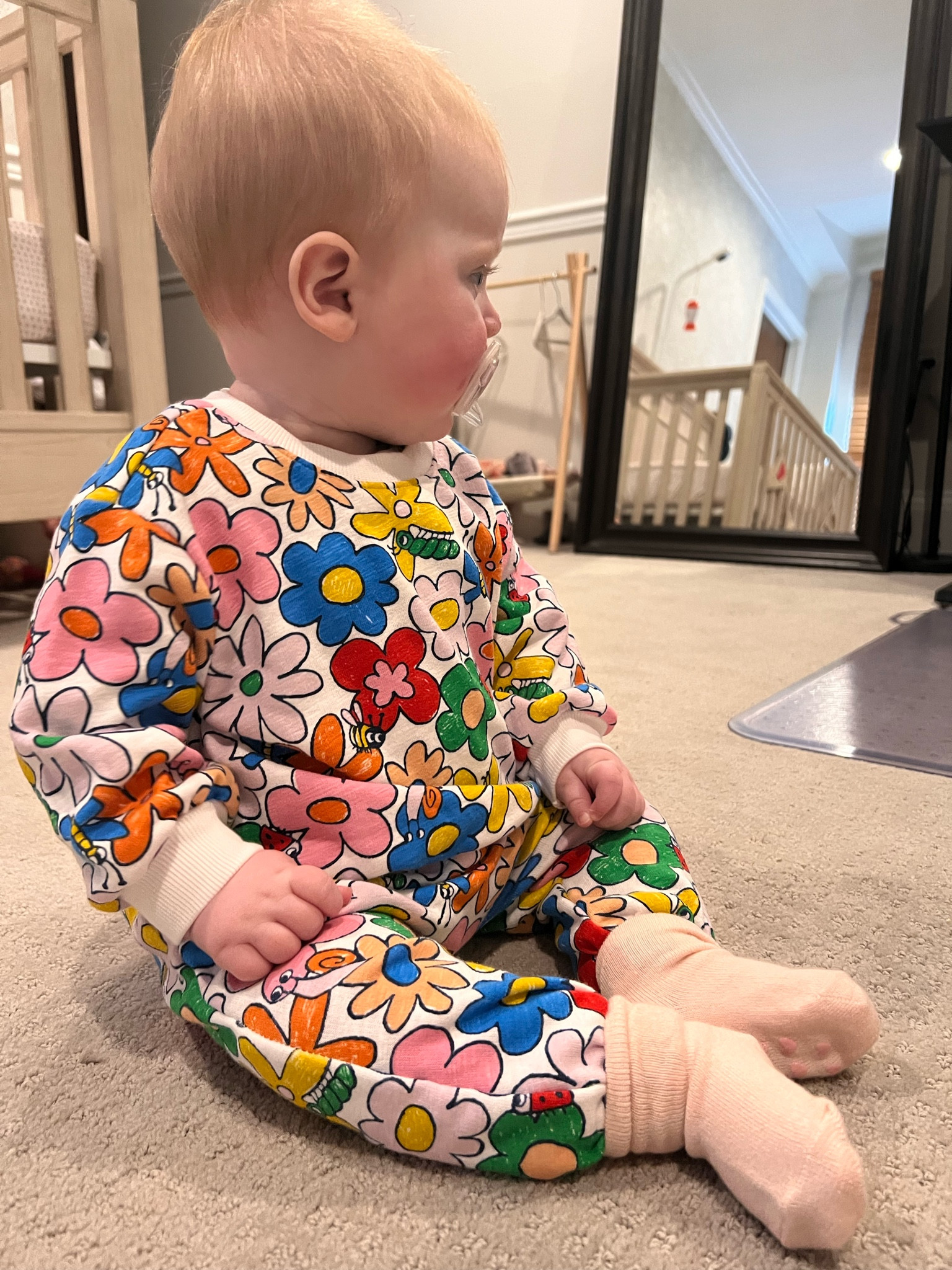 Baby girl has her colorful sweat set on and I am living for it! 6-12 months size and she’s 9 months. Sooo cute! 



#LTKfamily #LTKbaby