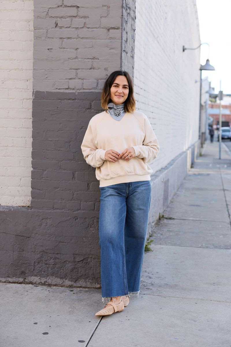 Elevated ivory sweatshirt outfit idea ✨ This Heritage Sweatshirt from Evereve makes it easy to get an intentionally styled look that's still comfortable.  

 #LTKdayinmylife #LTKSeasonal