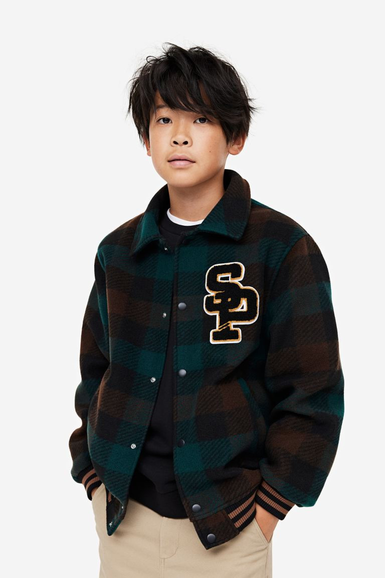 Appliquéd Baseball Jacket | H&M (US + CA)