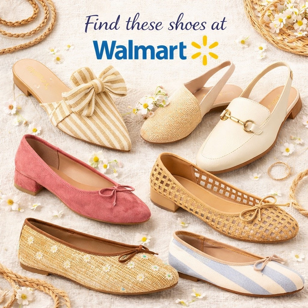 @walmartfinds has the best spring flats right now!! 