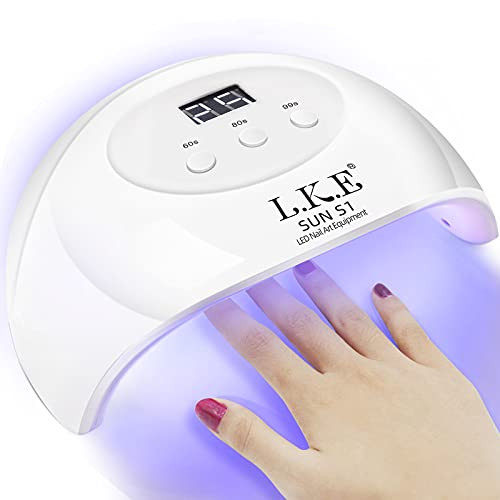LKE UV LED Nail Lamp, Nail Dryer 72W Gel Nail Polish Curing Lamp UV Nail Lamp LED Nail Lamp for G... | Amazon (US)