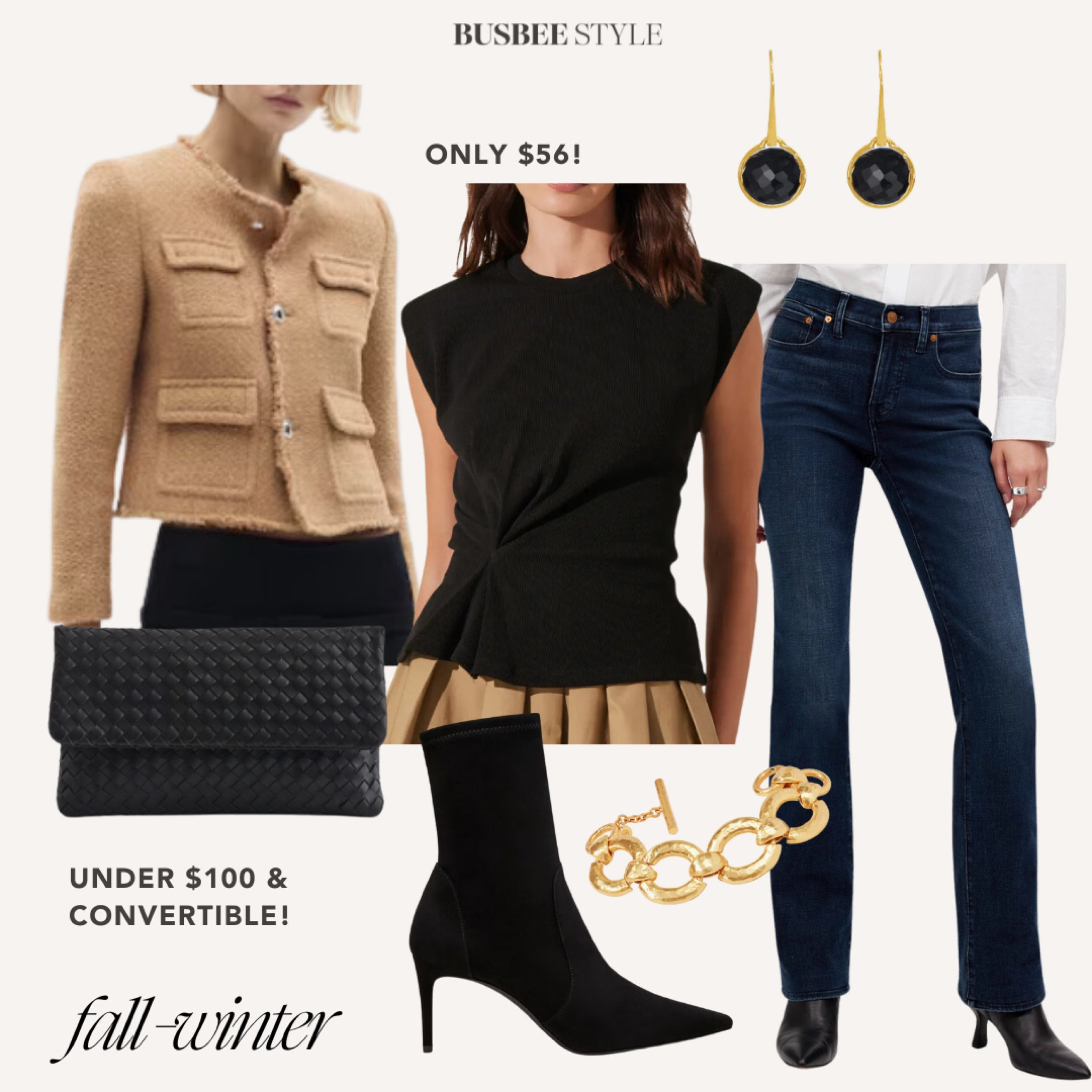 This chic, incredibly flattering, and super affordable black peplum top is a MAJOR best seller. It’s one of those versatile pieces you can wear year-round with jeans, trousers, and skirts. Here is just one way you could style it this fall/winter. 

Be sure to follow me, @busbeestyle, for more elevated outfit ideas to wear this season! 

~Erin xo 

#LTKSeasonal #LTKFindsUnder100 #LTKOver40