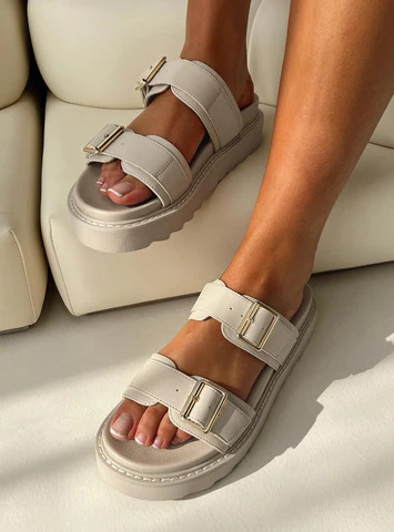 Ma Belle Sandals Cream | Princess Polly US