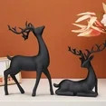 Figurines 2 Resin Deer Statues Sculpture Deer Ornaments for Living Room TV/Wine Cabinet Home Deco... | Walmart (US)