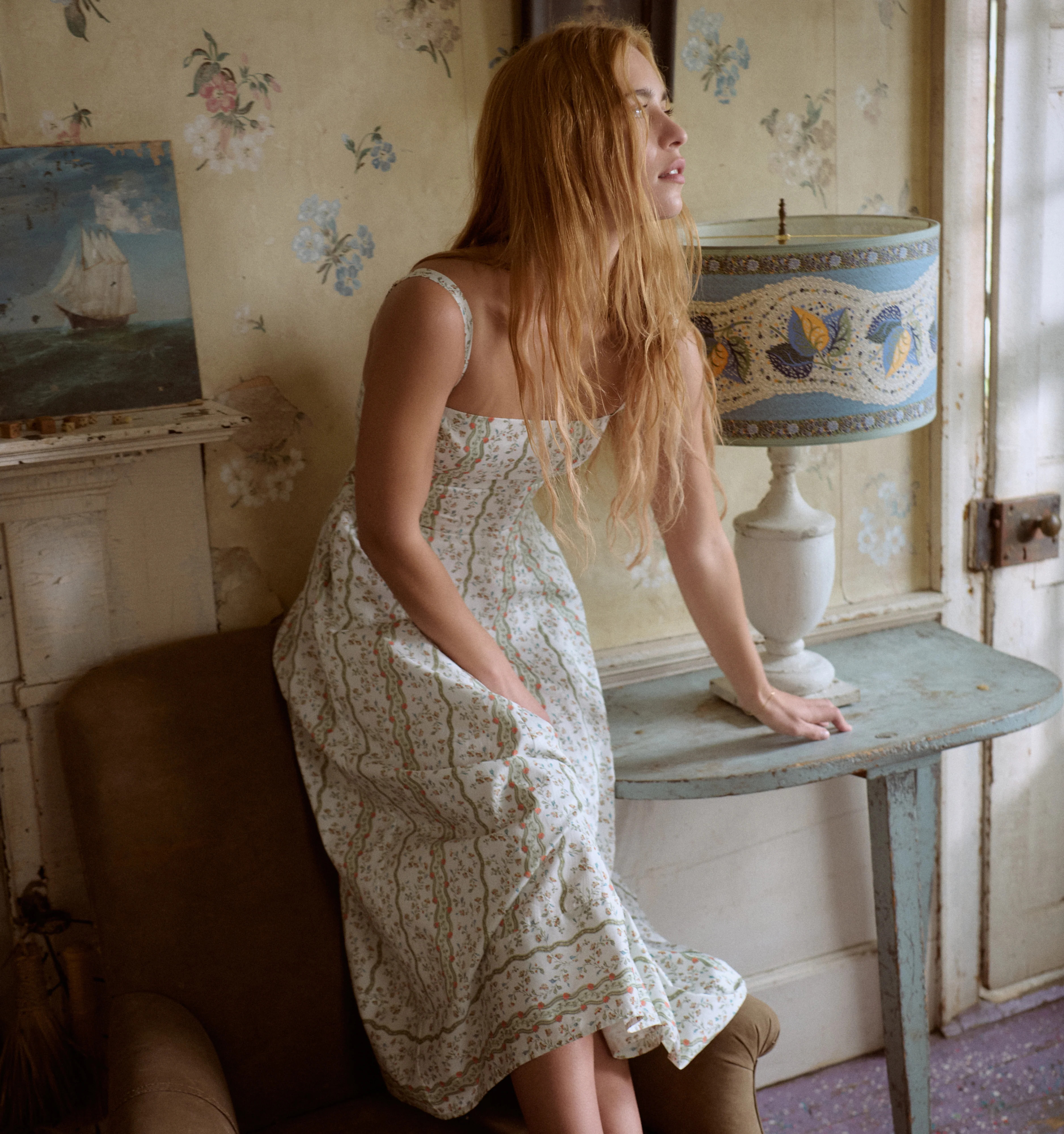 The Margot Dress -  Green Provence Floral | Hill House Home US