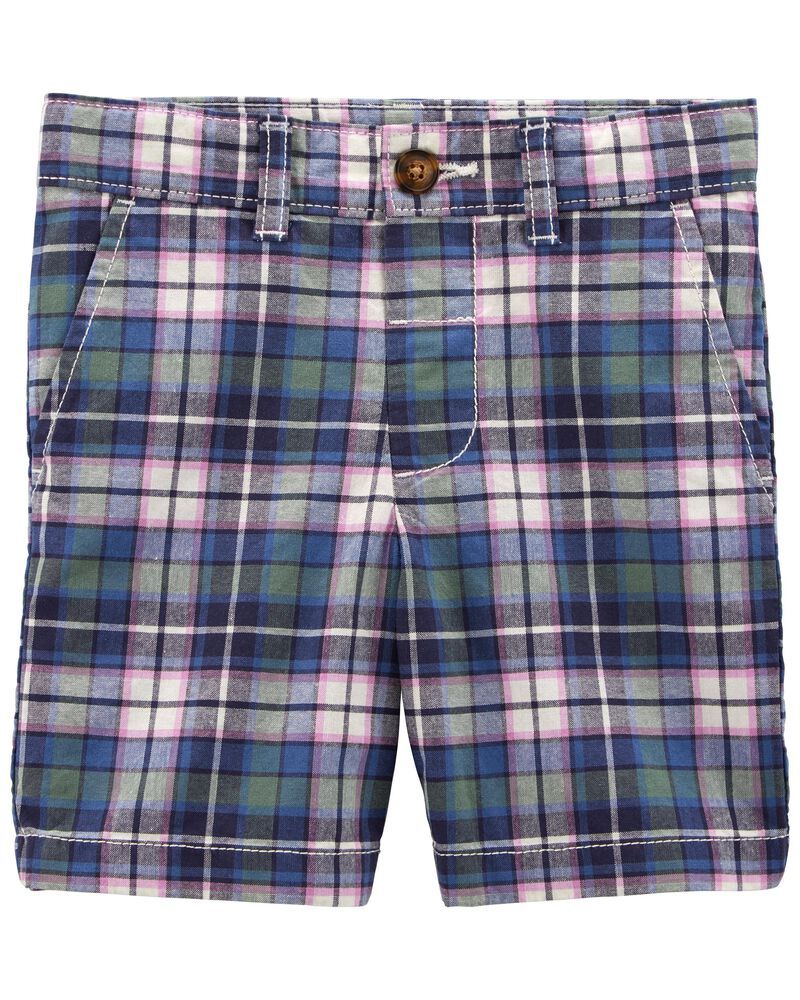 Plaid Flat-Front Shorts | Carter's