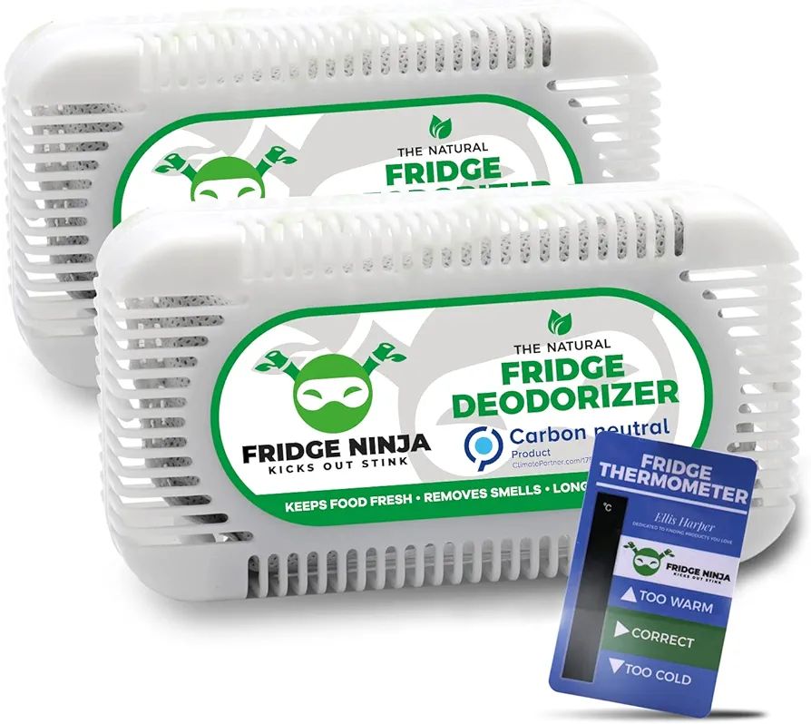 Fridge Ninja Fridge Deodorizer (2 Pack) - More Effective Than Baking Soda - Natural and Unscented... | Amazon (US)