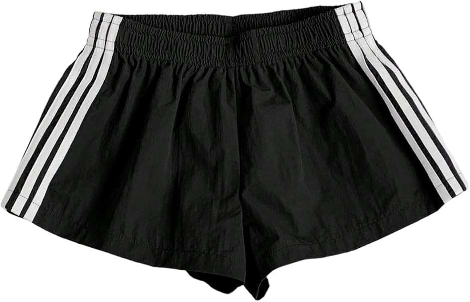 MakeMeChic Women's Striped Summer Shorts Wide Leg Workout Running Shorts Lounge Sweat Track Short... | Amazon (US)