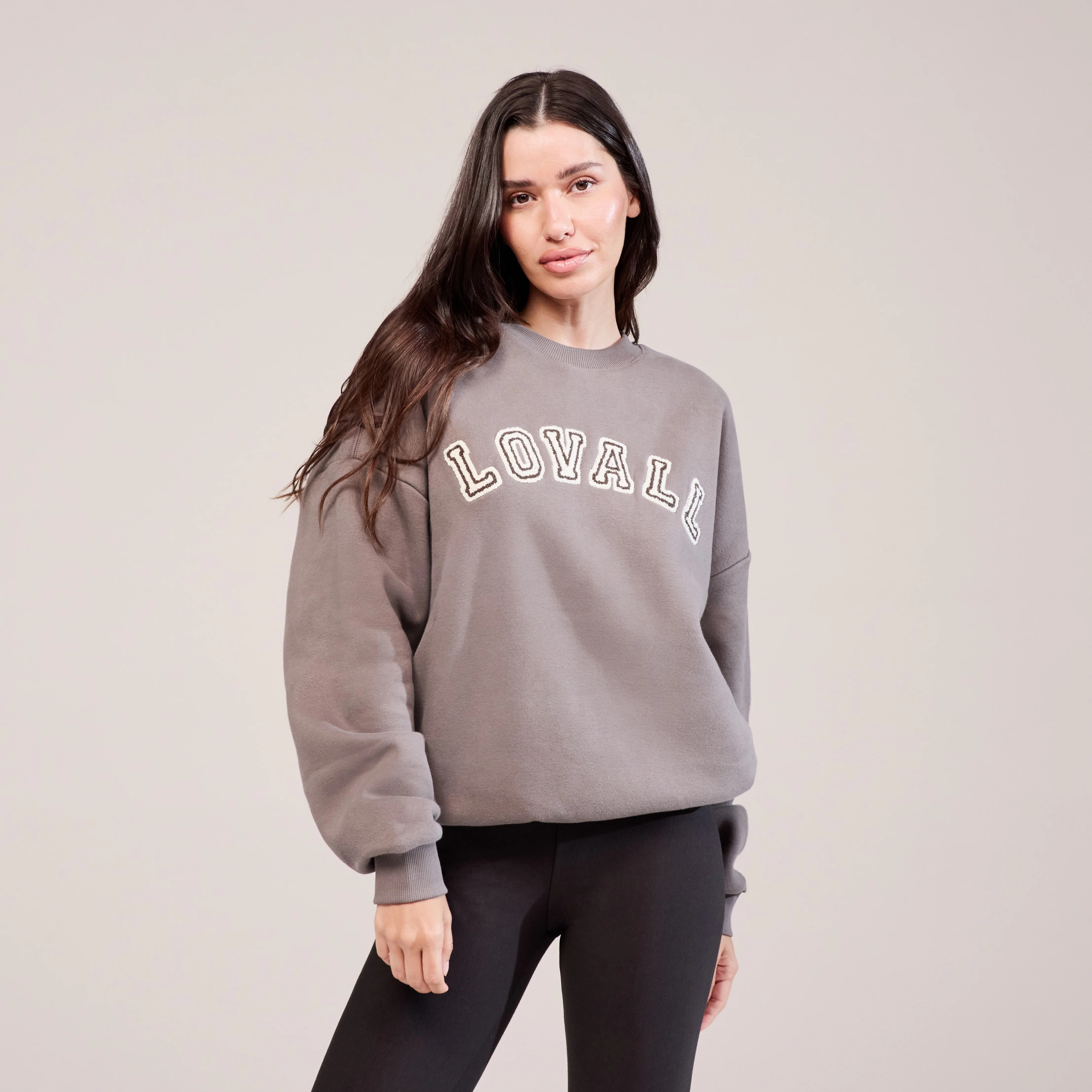 Heavyweight Oversized Sweatshirt Campus | Mocha | LOVALL