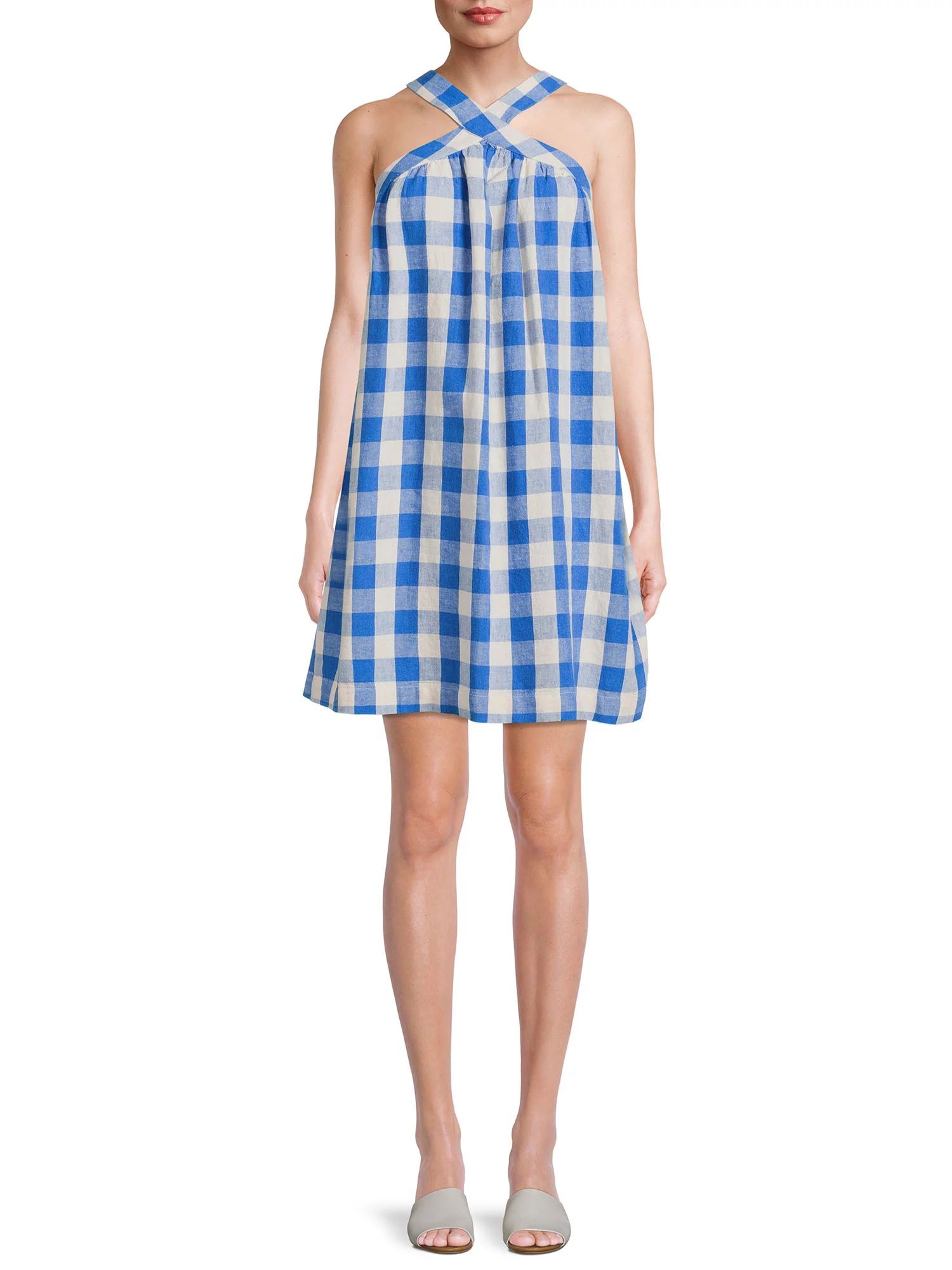 The Get Women's Sleeveless Cross Neck Mini Dress - Walmart.com | Walmart (US)