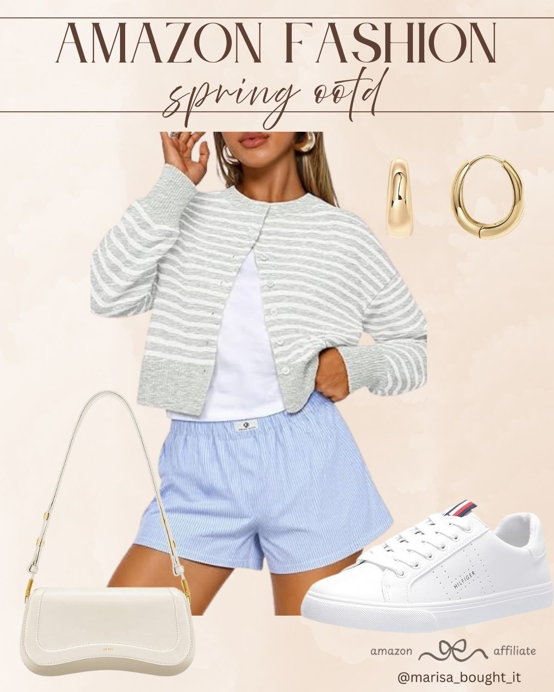 Amazon Spring OOTD

The perfect casual spring look for those errands or coffee runs! ☕️

I am obsessed with this striped cardigan paired with breezy blue shorts for a fresh, preppy vibe. Add some classic white sneakers and gold hoops to keep it effortless and chic. ✨👟

#amazonfashion #springootd #casualstyle #amazonfinds #preppystyle #springfashion #streetstyle #ootdinspo

#LTKSeasonal #LTKootd