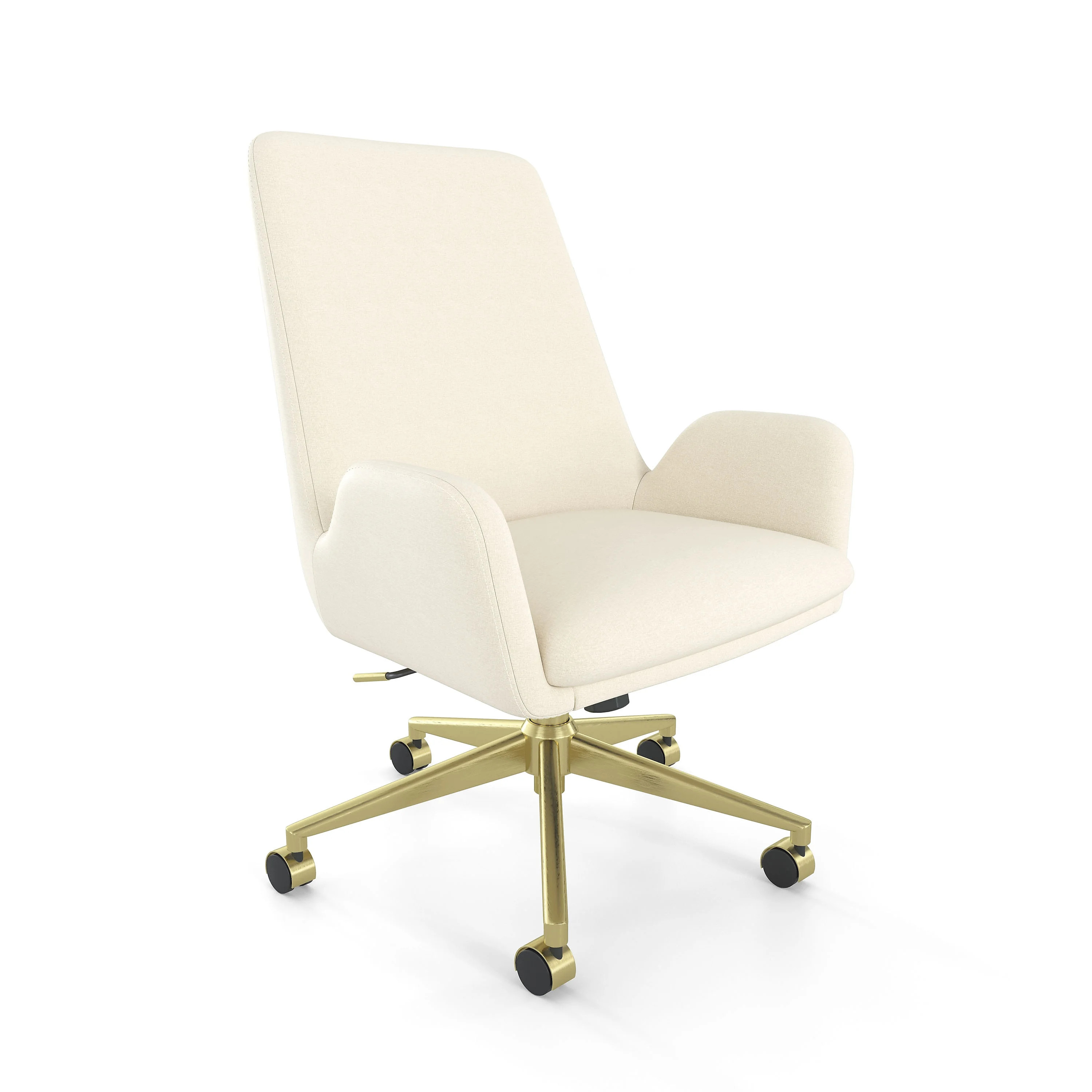 Union & Scale MidMod Fabric Manager Chair Cream (UN56982) | Walmart (US)