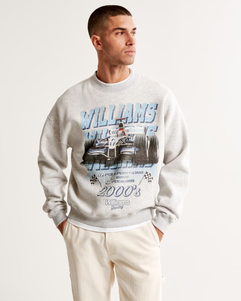 Williams Racing Graphic Crew Sweatshirt | Abercrombie & Fitch (US)